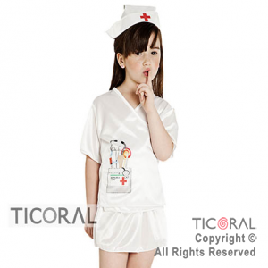 DISFRAZ ENFERMERA NI�A CAND TALLE 3 x 1